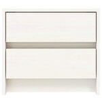 vidaXL Tables de chevet 2 Pièces blanc 40x31x35 5 cm bois de pin massif