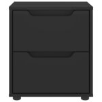 vidaXL Table de chevet VISNES noir 45x40x50 cm bois d'ingénierie