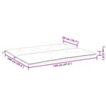 vidaXL Coussin de banc de jardin gris 120x(50+50)x7 cm tissu oxford