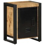 vidaXL Tables de chevet 2 Pièces bois de manguier massif brut