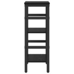 vidaXL Étagère Chêne noir 40 x 29 5 x 81 cm Bois d'ingénierie