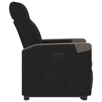 vidaXL Fauteuil inclinable électrique noir tissu
