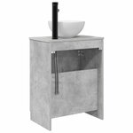 vidaXL Meuble de salle de bain avec évier Gris béton 54 x 35 x 83 cm