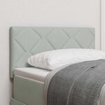 vidaXL Tête de lit Montage mural Géométrique Gris clair 80 cm Velours