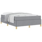 vidaXL Cadre de lit avec matelas Gris clair 140 x 200 cm tissu
