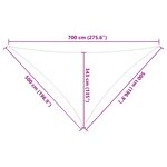 vidaXL Voile d'ombre 7 x 5 x 5 m 100   polyester Oxford Triangulaire