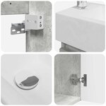 vidaXL Meuble de salle de bain avec robinet Gris béton