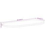 vidaXL Dessus de table 90x40x2 5 cm ovale bois massif de manguier