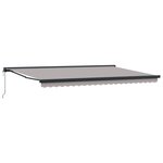 vidaXL Auvent Rétractable Automatique Gris Clair 500x300 cm