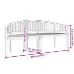 vidaXL Banc de jardin en forme de banane 200 cm bois de teck solide