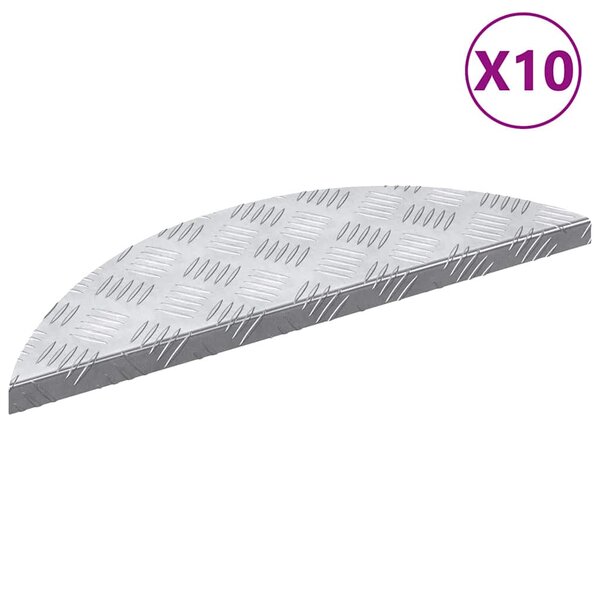 vidaXL Plaques à damier 10 Pièces Argent 60 x 18 cm Aluminium