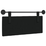 vidaXL Tête de lit suspendue Noir Tissu