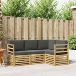 vidaXL Ensemble de canapés d'extérieur 4 pc Blanc et anthracite