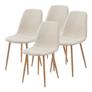 Lot de 4 chaises de salle à manger 88 x 44 x 55 cm moderne design robuste beige 03_0009839
