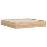 vidaXL Cadre de lit avec tiroirs sans matelas chêne sonoma 180x200 cm