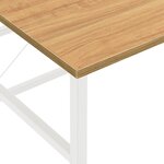 vidaXL Bureau d'ordinateur Blanc/chêne clair 105x55x72 cm MDF et métal