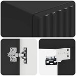 vidaXL Cabinet de Salle de Bain Mural Noir 33 x 34 5 x 160 cm