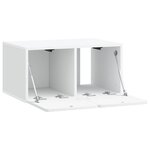 vidaXL Meuble TV mural Blanc 59 5 x 41 x 30 cm Bois d'ingénierie