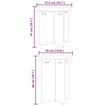 vidaXL Table basse 2 Pièces Blanc 41 5 x 41 5 x 41 cm Bois massif en pin