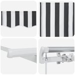 vidaXL Auvent Rétractable Anthracite 350 x 200 cm tissu