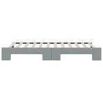 vidaXL Lit de jour avec gigogne sans matelas gris clair 100x200 cm