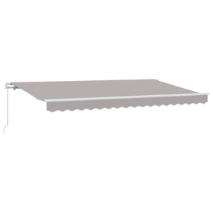 vidaXL Auvent Rétractable Gris clair et Blanc