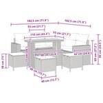 vidaXL Ensemble de canapé de jardin avec coussin 10 Pièces Noir polyrotin