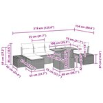 vidaXL Ensemble de canapé de jardin 8 Pièces Noir et Sarcelle