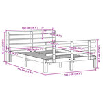 vidaXL Cadre de lit avec tête de lit sans matelas blanc 140x190 cm