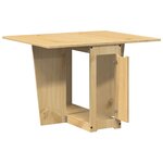 vidaXL Table à manger papillon pliable Corona cire marron bois de pin