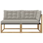 vidaXL Ensemble de canapés d'extérieur Bois d'Acacia Massif Blanc
