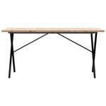 vidaXL Table à manger cadre en X 140x80x75 5 cm bois pin massif fonte