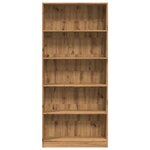 vidaXL Bibliothèque chêne artisanal 80x24x176 cm bois d'ingénierie