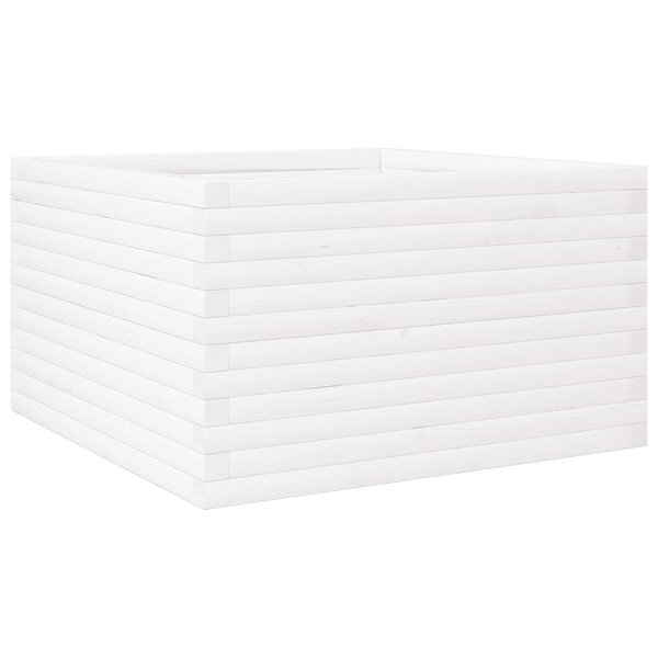 vidaXL Jardinière blanc 80x80x46 cm bois de pin massif