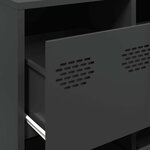 vidaXL Buffet noir 135x39x73 5 cm acier laminé à froid