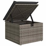vidaXL Ensemble de Canapés avec coussin 4 Pièces Gris polyrotin