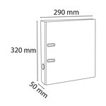 Classeur à levier PVC A4 dos de 50mm. - Jaune x 10 EXACOMPTA
