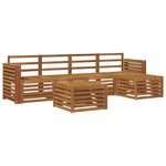 vidaXL Ensemble de canapés d'extérieur 6 pc Naturel