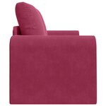 vidaXL canapé-lit 2 en 1 bourgogne 148x71x83 cm en velours
