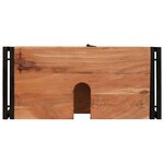 vidaXL Meuble sous-vasque de salle de bain Bois d'acacia massif  fer