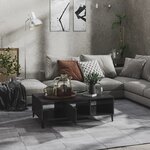 vidaXL Table basse gris brillant 103 5x60x35 cm bois d'ingénierie