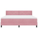 vidaXL Lit à ressorts avec matelas Rose 200 x 180 cm Polyester