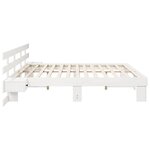 vidaXL Cadre de lit avec tiroir Blanc 200 x 200 cm bois
