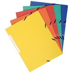 Chemise À Élastiques 3 Rabats Carte Marbrée Recyclée 355g/m2 - A4 - Couleurs Assorties - X 50 - Exacompta