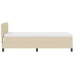 vidaXL Lit à ressorts avec matelas Crème 90 x 190 cm tissu