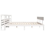 vidaXL Cadre de lit sans matelas blanc 200x200 cm bois massif de pin