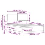 vidaXL Cadre de lit avec tête de lit rembourrée Taupe 180 x 200 cm