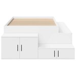 vidaXL Cadre de lit de rangement Blanc 90x190 cm