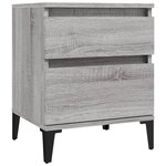 vidaXL Tables de chevet 2 Pièces Sonoma gris 40x35x50 cm