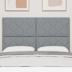 vidaXL Tête de lit avec des lumières à LED Gris clair 144 cm tissu